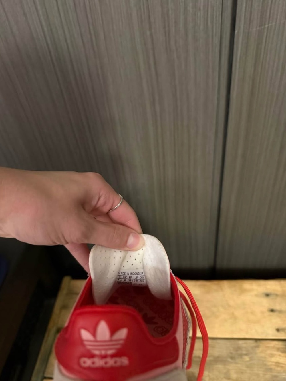 adidas Pink and Red Retro Low-Top Sneakers - Picture 6 of 6